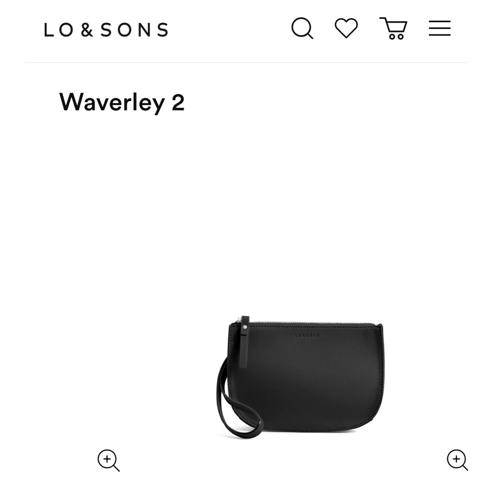 Beautiful black LEATHER mini bag by Lo & Sons
